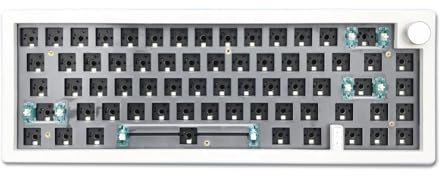 Buhdjfnke Kit Tastiera Meccanica GMK67 Sostituibile A Caldo 3-MOD Bluetooth 2.4G Wireless RGB Tastiera con Retroilluminata con Guarnizione Bianca
