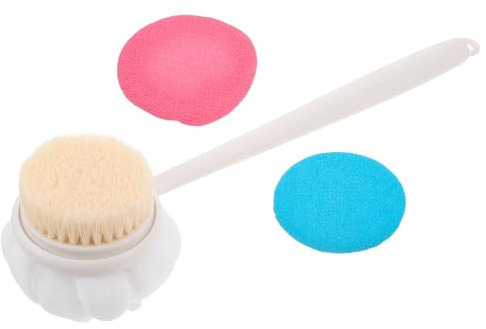 ELAYARD Ergonomisk Ryggborste för Dusch med Långt Handtag Kroppsskrubb för Exfolierande Lätt och Portabel Badborste för Rengöring och Massage av Svåråtkomliga Områden