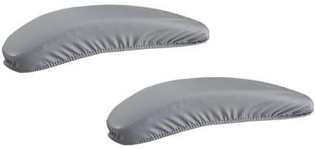 JFNKLFG Armstödsdyna handtagshandskar stol, datorarmsöverdrag, elastiskt läder armstöd, enfärgad för skrivbord för armbåge (grå)