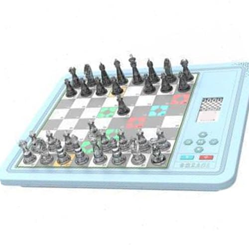RASTKY Set di Scacchi per Computer Gioco da Tavolo Intelligente Illuminato per Bambini Adulti, Competizione di Allenamento a 18 Livelli Umano, Batteria Magnetica Agli Ioni di Litio (BLUE)