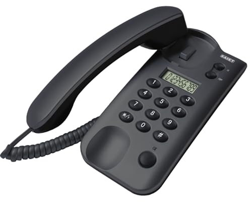 SAIET Telefono Fisso, Display, Grigio