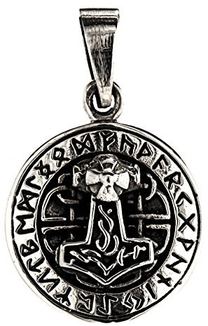 Kiss of Leather 219 - Colgante de martillo de Thor, plata de ley 925