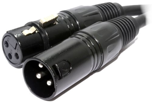 kenable PULSE DMX Spiral Shielded Insulated 3 Pin Male to Female Cable 0.5m [0.5 metres]