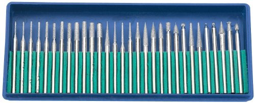 Draper 45001 Diamond Burr Set, 30 Pieces , Blue