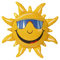 W WIDMANN MILANO Party Fashion 2390S - Sol hinchable, 60 cm, decoración, fiesta en la playa