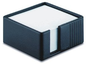 Läufer Zettelbox La Linea Leder schwarz