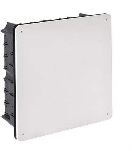 IDE CT338 IP33 Caja de Derivación de Empotrar con Tapa con Tornillos Metálicos, Negra, 404mm x 404mm x 123mm