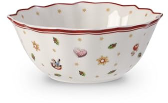 Villeroy & Boch - Toy's Delight Kleine Schale, Gebäckschale Weihnachten, Weihnachten Schale, Schüssel, Plätzchenschale, Weihnachtsschüssel Klein, Weihnachtsgeschirr, Müslischale, Premium Porzellan