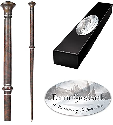 The Noble Collection - Fenrir Greyback Character Wand - 14in (35cm) Wizarding World Wand with Name Tag - Harry Potter Film Set Movie Props Wands