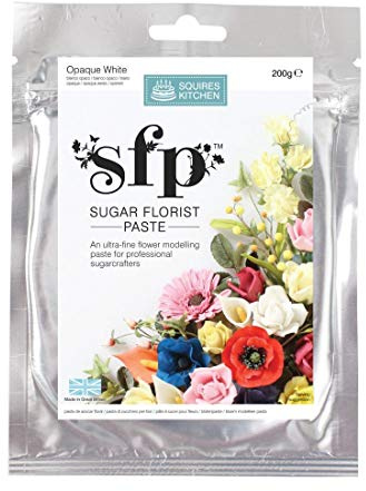 Squires Kitchen 200g Ready Made Sugar Florist Paste - Opaque White