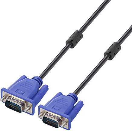 ENUODA Blue VGA Cable 15 Pin Male to Male Plug Computer Monitor Cable Wire Cord，4.9 Feet