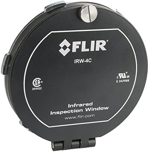 FLIR IR-Inspektionsfenster, 4 Zoll, 1 Stück, IRW-4C | Lichtbogenschutz, visuell/thermisch/Fusion, eloxierter Alu-Rahmen, klappbare Abdeckung, Montagekit