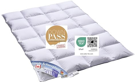 Vitaschlaf Kanada snöpromenad W6 – mycket varm 100 % gåsludd – duntäcke tillverkat i Tyskland since1947 stora storlekar (150x200, 200 x 200 cm)