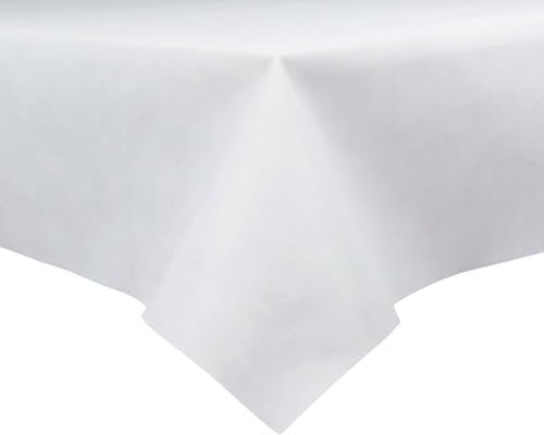 Sensalux Bierzeltgarnitur, Tischdecke aus stoffähnlichem Vlies, Standard 100 by Oeko-TEX, ideal für Jede Feier, Catering, Hochzeit, Geburtstag, 1m x 2,5m, Weiß