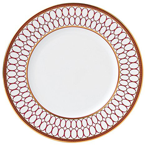 Wedgwood 40000612 Plate, Bone China, Red