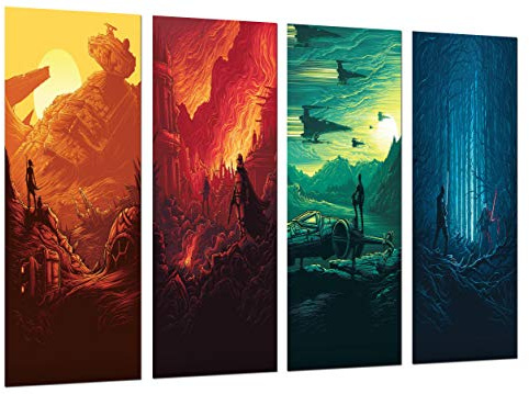 Wandbild - Star Wars, Darth Vader, 131 x 62 cm, Holzdruck - XXL Format - Kunstdruck, ref.26250
