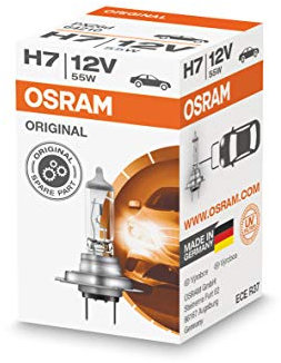Osram ORIGINAL H7, Halogen-Scheinwerferlampe, 64210, 12V PKW, Faltschachtel (1 Stück)