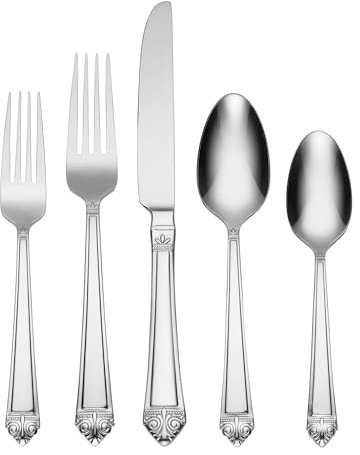Oneida Eave 20 Piece Everyday Flatware, Service for 4, 18/0 Stainless Steel, Silverware Set