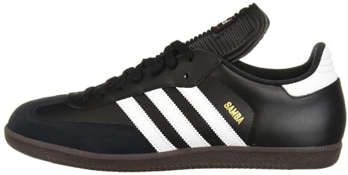 adidas Boy's Samba Classic Soccer Shoe, Black/White/Black, 3.5 Big Kid