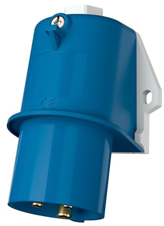 MENNEKES CEE Wandgerätestecker, 16 A, 3-polig, 230 V, IP44, Schraubkontakt | Gerätestecker, 6h, Industrie Wandstecker