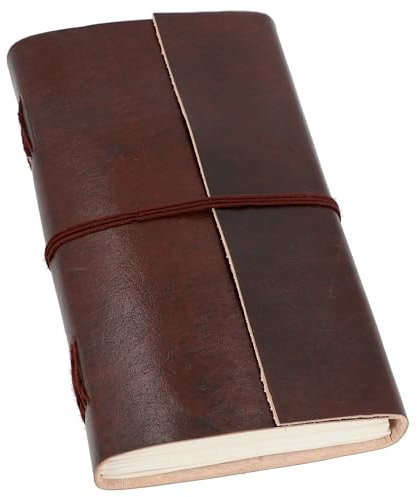 Gusti Buch Leder - Anne Notizbuch Poesiealbum Planer DIN A5 Braun Leder