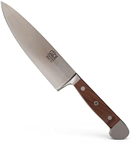 GÜDE Solingen - kleines Kochmesser geschmiedet, 16 cm, Walnussholz, ALPHA WALNUSS, Küchenmesser, Doppelkropf, Handmade Germany