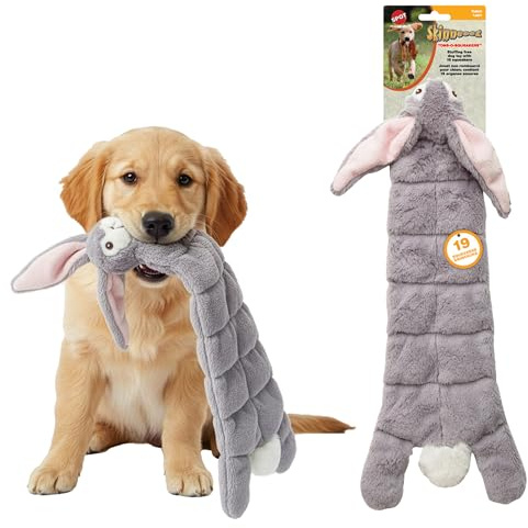 SPOT Skinneeez Tons-O-Squeakers Rabbit Dog Toy - with 19 Squeakers for Tons-O-Fun! Stuffing-Free, Great for Moderate Chewers, Tug Toy for Medium to Large Puppies & Dogs - 20in, Assorted Styles