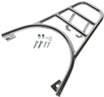 Bike Equipment Top Case Chrom für Kymco Like 50, 125, 200 - klassisch, Silber, Stahl