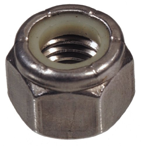 The Hillman Group 43750 7/8-9-Inch Nylon Insert Lock Nut, Stainless Steel, 2-Pack