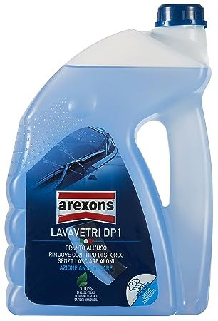 Arexons 8416 Lavavetri DP1 Pluristagione con Beccuccio Versatore Antispreco, Azione Anti Pioggia e Sgrassante, Rimuove Ogni Tipo di Sporco, 4,5L