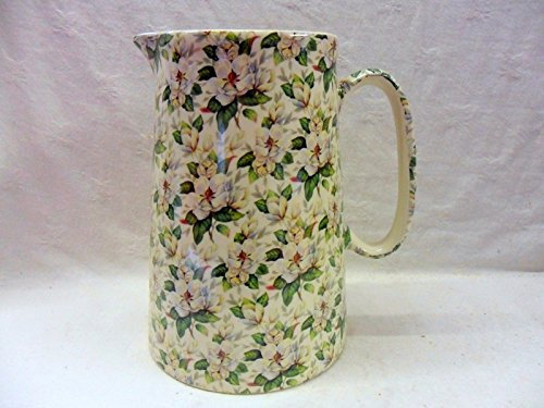 magnolia 4 pint jug pitcher by Heron Cross Pottery.