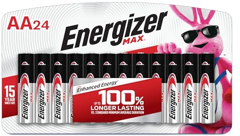 Energizer AA Batteries (24 Count), Double A Max Alkaline Battery