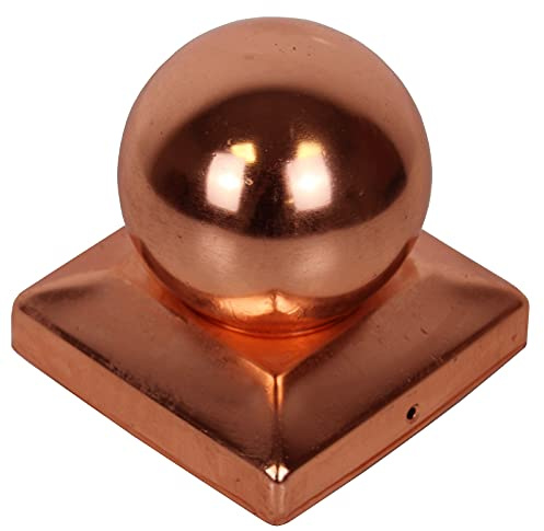 Baumarktplus Pfostenkappe Kupfer 71 x 71 mm Kugel 7 x 7 cm