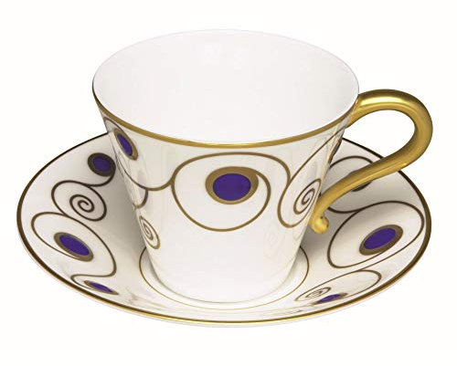 Elia Jewel Fine Bone China 4 Piece Blue & Gold Tea Set 20cl