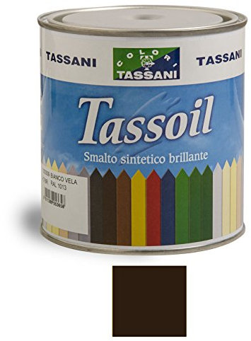 SMALTO SINTETICO TASSOIL LT.0,75 PER ESTERNO/INTERNO LEGNO/FERRO(MARRONE)