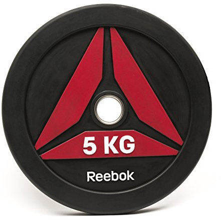 Reebok Gewichtsscheibe 5kg Bumper Plate, schwarz, Einheitsgröße, RSWT-13050