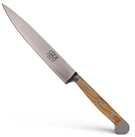 Güde X765/16 Solingen - Zubereitungsmesser geschmiedet, 16 cm, Olivenholz, ALPHA-OLIVE, Küchenmesser, Doppelkropf, Handmade Germany