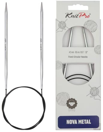 Rundstricknadel 4,50 mm 120 cm, Silver