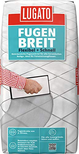 Lugato Fugenbreit Flexibel + Schnell 5 kg grau - Fugenmörtel