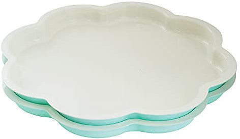 NordicWare - Molde para 6 tazas, aluminio, Blanco, 23,8 x 23,8 x 3,5 cm