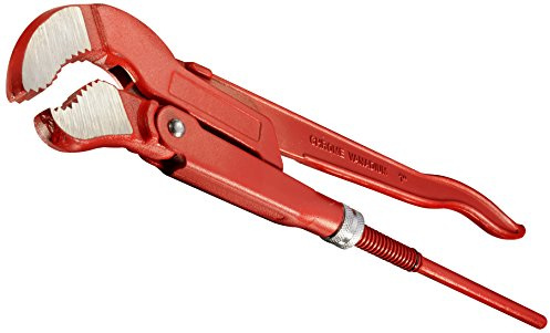 CFH Eckrohrzange 45° 2 Zoll EZ 706 - Hochwertige Rohrzange 2 aus Chrom-Vanadium-Stahl, stufenlos verstellbar, ergonomischer Griff, ideal für präzises Arbeiten, Installationen und Reparaturen
