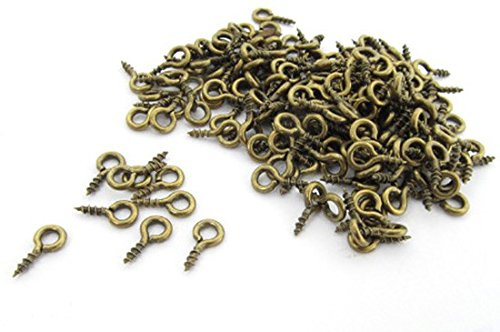 Miniblings 100x Schraubösen 7mm bronze Mini Lochschrauben DIY | Sorgfältig gearbeitet, hergestellt in Berlin, mit Schmuckherstellung und Augenschrauben