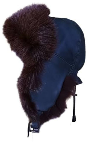 Natur-Fell-Shop ECHTE PELZMÜTZE FELLMÜTZE Pelz Nappaleder ROTFUCHS NEU