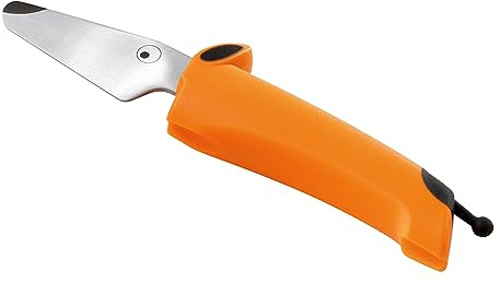 Kuhn Rikon Children's Knife, Stainless Steel Blade, Dog Design, 5.8cm | Kid-Friendly Straight Edge, Protective Ear Hand Guards, Soft Plastic Tail, Safe Food Prep Tool, Ages 3+ - Kinderkitchen