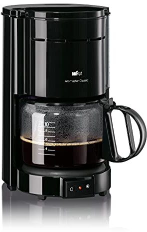 Braun Aromaster Classic KF47 Cafetera De Goteo, 1000 W, 10 Tazas, Plástico/Vidrio, Negro