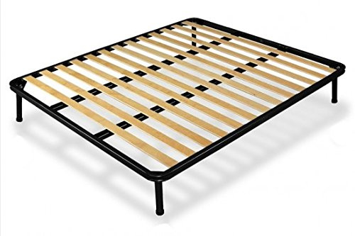 Bed Store SISTEMI RIPOSO Rete A Doghe Strette Per Letto Francese 140X190 Ortopedica Doppio Rinforzo Con Listelli In Legno