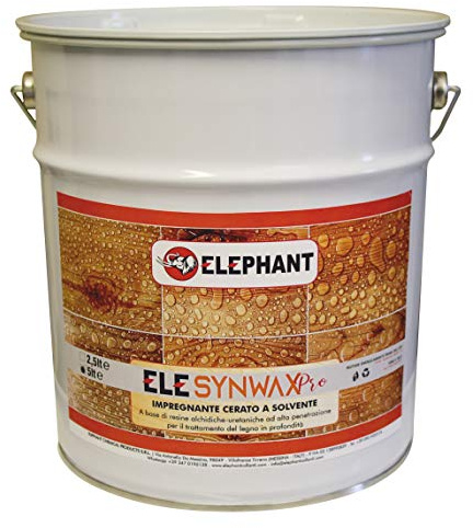 5lt | Impregnante CERATO SINTETICO SYNT SOLVENTE per legno - ELE SYNWAX PM (Noce scuro)
