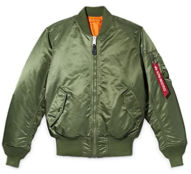 Alpha Industries MA-1 Bomber Flight Jacket - Fighter Pilot Flight Jacket - Sage, 5XL