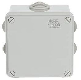 ABB IP55 Junction Box • Waterproof Electric Cable Connector Unit • Cable Glands Included • Shockproof Adaptable Electric Box • Indoor/Outdoor Box • 105 x 105 x 85mm