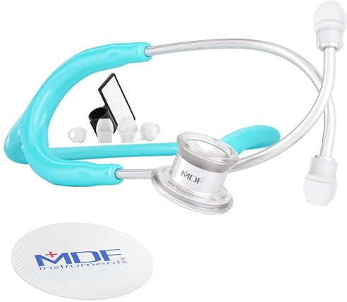 MDF MD One Stéthoscope Néonatal à Double Pavillon - Pour Nourrisson - Acier Inoxydable - Bleu Pastel (MDF777I-03)